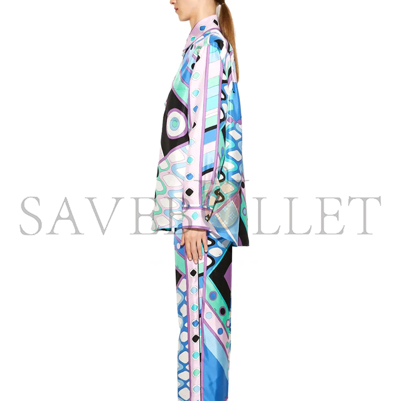 PUCCI VIVARA-PRINT SILK SHIRT IN MULTICOLOR 4HRJ104H721022